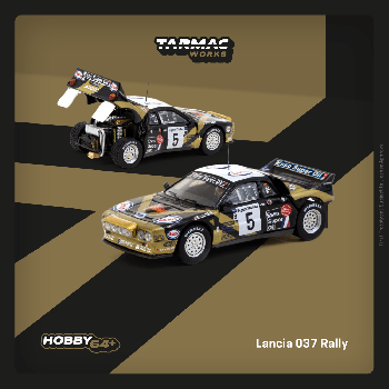 Tarmac Works 1/64 Lancia 037 Rally Rally Catalunya 1985 F. Tabaton / L. Tedeschini