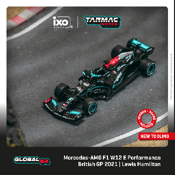 Tarmac Works 1/64 Mercedes-AMG F1 W12 E Performance  British Grand Prix 2021 Winner Lewis Hamilton