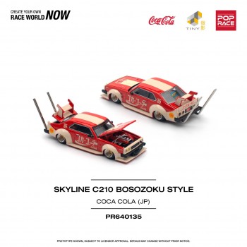 POPRACE 1/64 SKYLINE C210 KAIDO RACER (BOSOZOKU STYLE) - COCA COLA JP