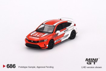 Mini GT 1/64 Honda Civic Type 2023 Pace Car Red