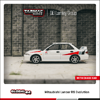 Tarmac Works 1/64 Mitsubishi Lancer RS Evolution White Lamley Special Edition