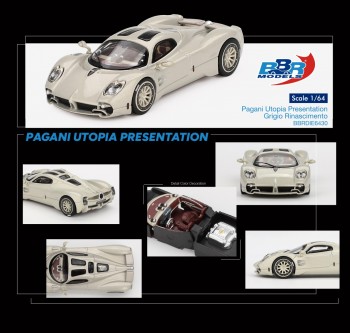 BBR 1/64 Pagani Utopia Presentation Grigio Rinascimento