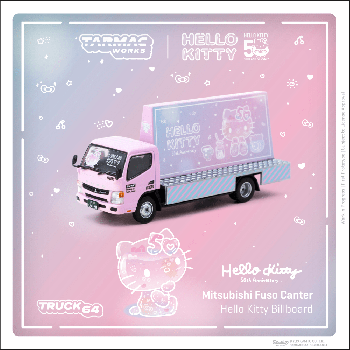 Tarmac Works 1/64 Mitsubishi Fuso Canter Hello Kitty Billboard