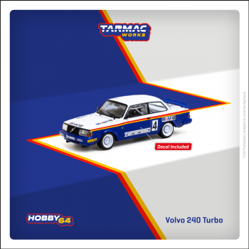 Tarmac Works 1/64 Volvo 240 Turbo Malaysian Group A Championships 1987 Winner  Per-Gunnar Andersson