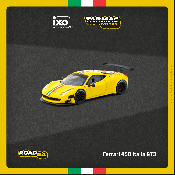 Tarmac Works 1/64 Ferrari 458 Italia GT3 Yellow