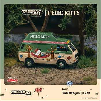 Tarmac Works 1/64 Volkswagen T3 Van  Hello Kitty Camping
