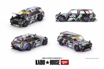 Kaidohouse x MINI GT 1/64 Datsun KAIDO 510 Wagon HKS V1 