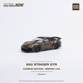 POPRACE 1/64 992 STINGER GTR CARBON EDITION BROWN