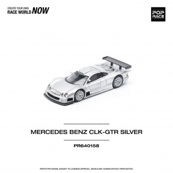 POP RACE 1/64 MERCEDES-BENZ AMG CLK GTR - SILVER