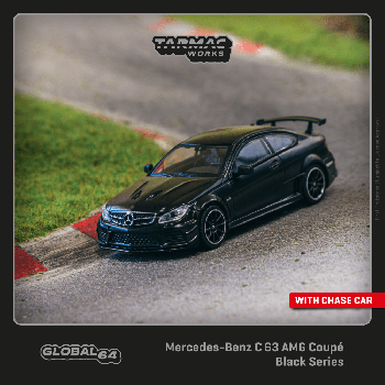 Tarmac Works 1/64 Mercedes-Benz C 63 AMG Coupé Black Series Matte Black