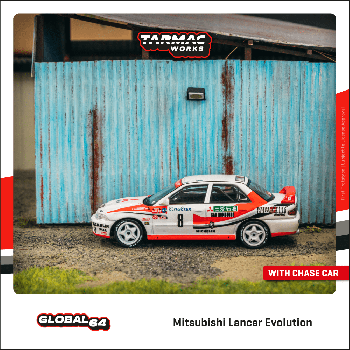 Tarmac Works 1/64 Mitsubishi Lancer Evolution Rallye Monte-Carlo 1993 K. Eriksson / S. Parmander