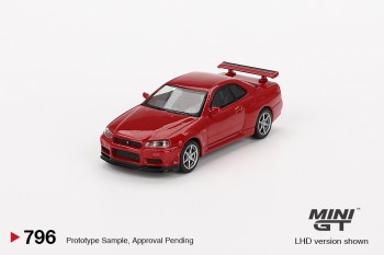 Mini GT 1/64 Nissan Skyline GT-R (R34)  V-Spec Active Red
