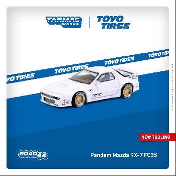Tarmac 1/64 Pandem Mazda RX-7 FC3S White