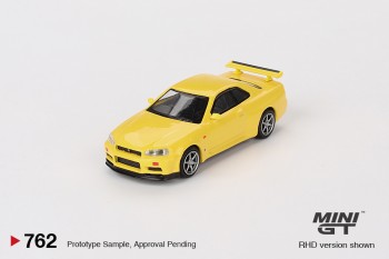 Mini GT 1/64 Nissan Skyline GT-R (R34)  V-Spec  Lightning Yellow MGT00762-R