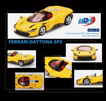 BBR 1/64 Ferrari Daytona SP3 Giallo Modena