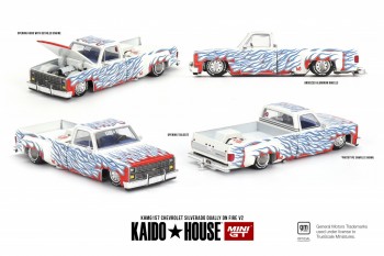 Kaidohouse x MINI GT Chevrolet Silverado Dually on Fire V2