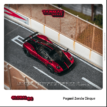 Tarmac 1/64 Pagani Zonda Cinque Rosso Dubai