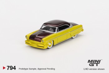 Mini GT 1/64 Lincoln Capri Hot Rod 1954 Lime Yellow