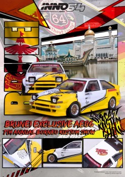 Inno64 1/64 TOYOTA SPRINTER TRUENO AE86  Brunei Diecast Kustom Show 2024 